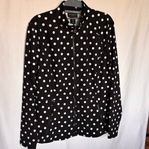 Cynthia Rowley Active Polka Dot Peplum Jacket